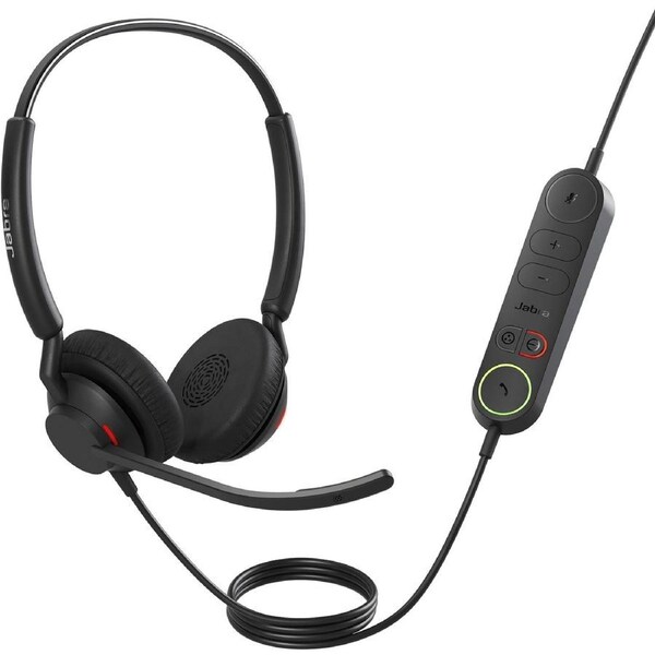 Jabra Engage 40 Wired On-ear Stereo Headset - Black - Binaural - Ear-cup - 50 Hz to 20 kHz - USB Type C