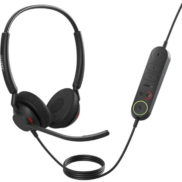Jabra Engage 40 Wired On-ear Stereo Headset - Black - Binaural - Ear-cup - 50 Hz to 20 kHz - USB Type A