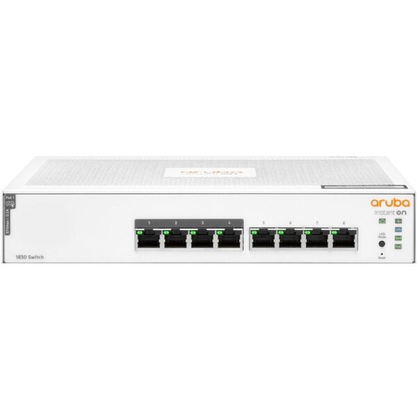 Aruba Instant On 1830 8 Ports Manageable Ethernet Switch - Gigabit Ethernet - 10/100/1000Base-T - 2 Layer Supported - 8.20 W Pow