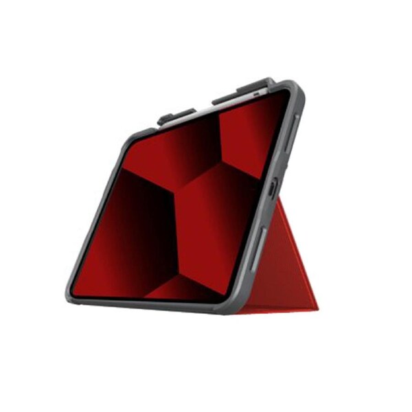 STM Goods Dux Plus Carrying Case for 27.7 cm (10.9") Apple iPad (10th Generation) Tablet, Apple Pencil - Red, Clear - Water Resistant Cover - (TPU) -
