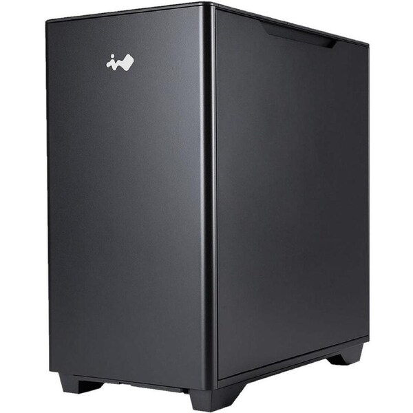 In Win IW-CS-A5BLK-1AM120S Computer Case - Micro ATX, Mini ITX, EATX, ATX Motherboard Supported - Mid-tower - Tempered Glass, Aluminium, Butadiene -