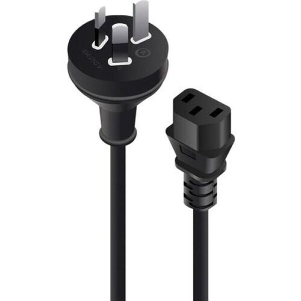 Alogic Standard Power Cord - 5 m - Australia - For Computer - IEC 60320 C13 - 250 V AC / 10 A - Black