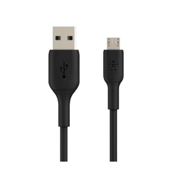 Belkin BoostCharge 1.01 m Micro-USB/USB-A Data Transfer Cable - First End: 1 x USB Type A - Male - Second End: 1 x Micro USB - Male - Black