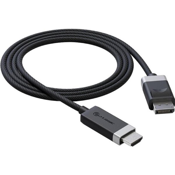 Alogic Fusion 2 m DisplayPort/HDMI A/V Cable for Audio/Video Device, Notebook, Computer, TV, Projector - 1 - First End: 1 x DisplayPort 1.4 Digital -