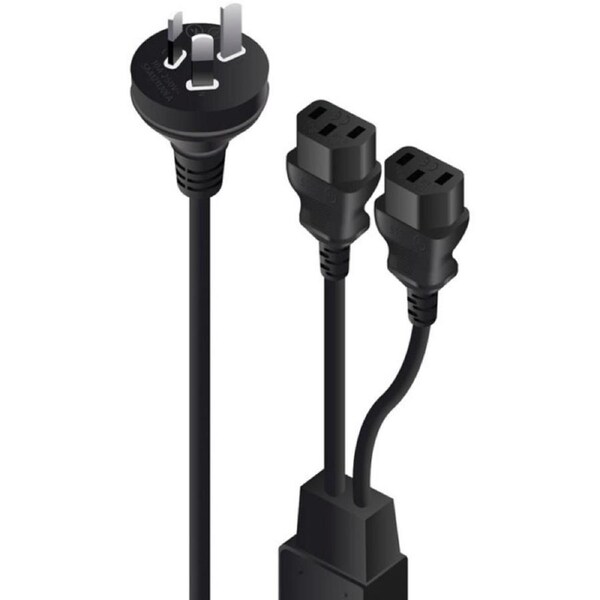 Alogic Splitter Cord - 4 m - Australia - For PC, Monitor - AUS Plug / IEC 60320 C13