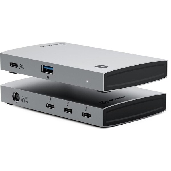 Alogic BLAZE Thunderbolt 4 Docking Station for Notebook/Desktop PC/Hard Drive/Monitor - Space Gray - 2 Displays Supported - 4K - 3840 x 2160 - 1 x -