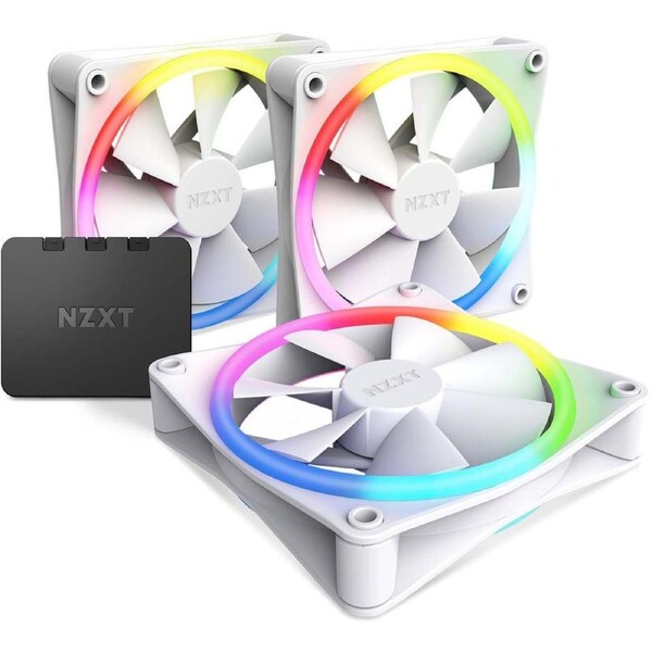 NZXT F120 RGB DUO 3 pc(s) Cooling Fan - 120 mm Maximum Fan Diameter - 3 x Fan(s) - 1375.6 L/min Maximum Airflow - 1800 rpm - Fluid Dynamic Bearing -