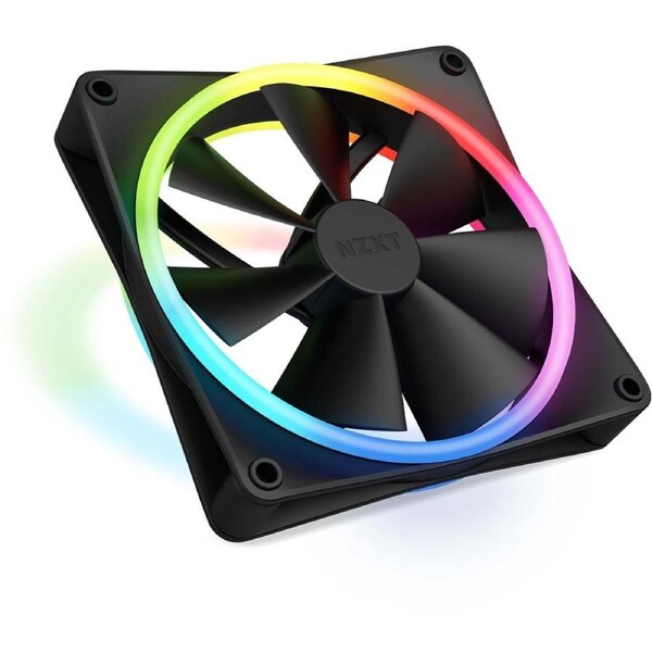 NZXT F140 RGB DUO RF-D14SF-B1 Cooling Fan - PC - 140 mm Maximum Fan Diameter - 1 x Fan(s) - 2399.9 L/min Maximum Airflow - 1800 rpm - Fluid Dynamic -