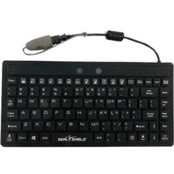 Seal Shield S89G Keyboard - Cable Connectivity - USB Interface - English (US) - QWERTY Layout - Black - 87 Key(s) - PC