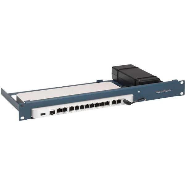 RACKMOUNT.IT Cisrack RM-CI-T14 1U Rack-mountable Rack Shelf for Networking, Firewall - 482.60 mm Rack Width - Metallic Blue