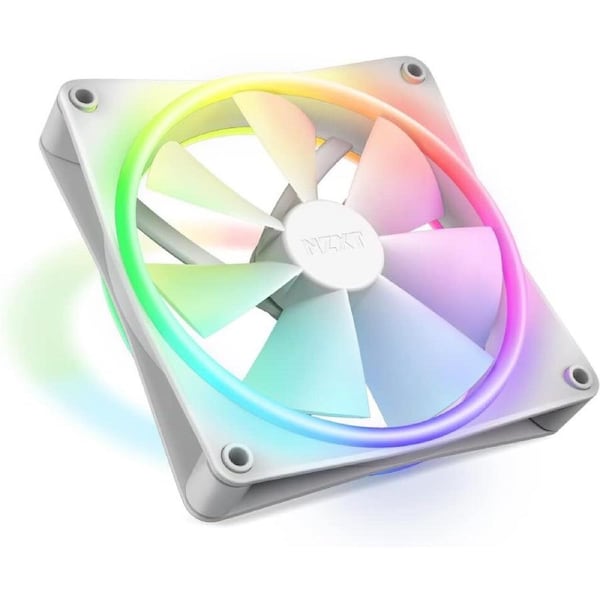 NZXT F140 RGB DUO RF-D14SF-W1 Cooling Fan - PC - 140 mm Maximum Fan Diameter - 1 x Fan(s) - 2399.9 L/min Maximum Airflow - 1800 rpm - Fluid Dynamic -