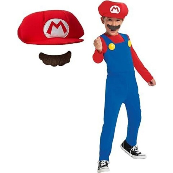 Disguise Nintendo Mario Fancy Dress Costume Kids/Childrens Size 4-6 7y+