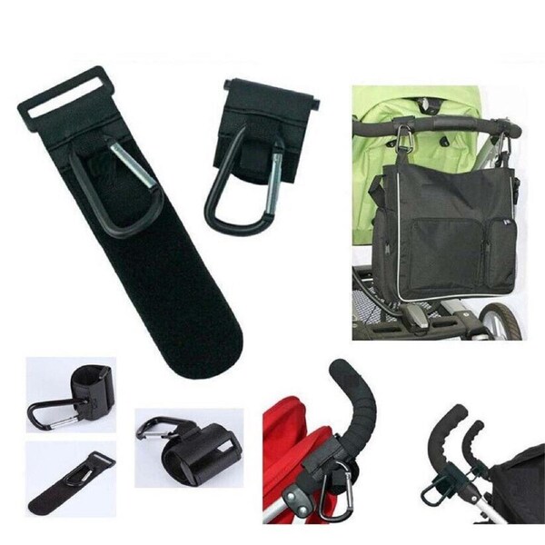 4x Pram Hook Baby Kids Stroller Hooks Shopping Bag Clip Carrier Pushchair Hanger