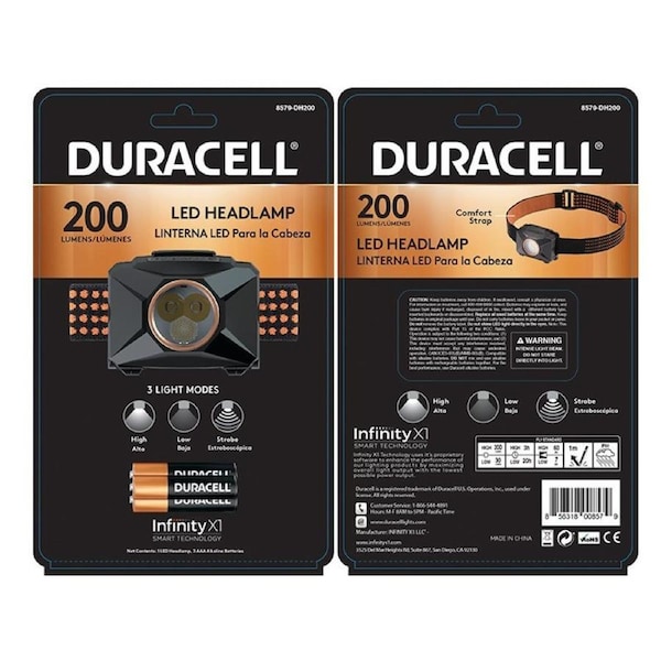 Duracell 200 Lumen LED Headlamp