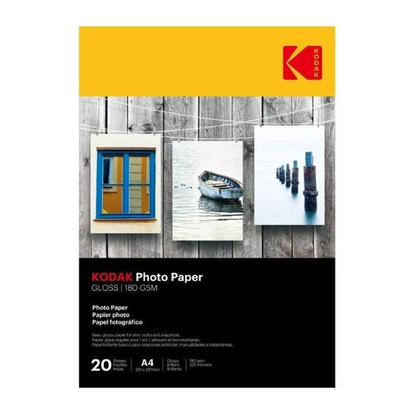 Kodak Photo Paper Gloss 180gsm A4 20 Sheets