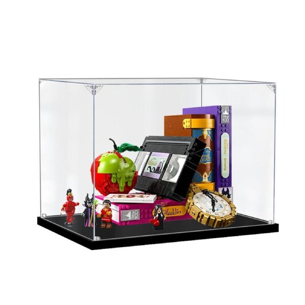 Acrylic Display Case for LEGO 43227 Disney Villain Icons Figure Storage Box Dust Proof Glue Free