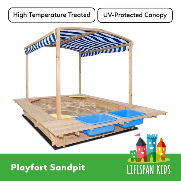 Lifespan Kids Playfort Sandpit with Canopy