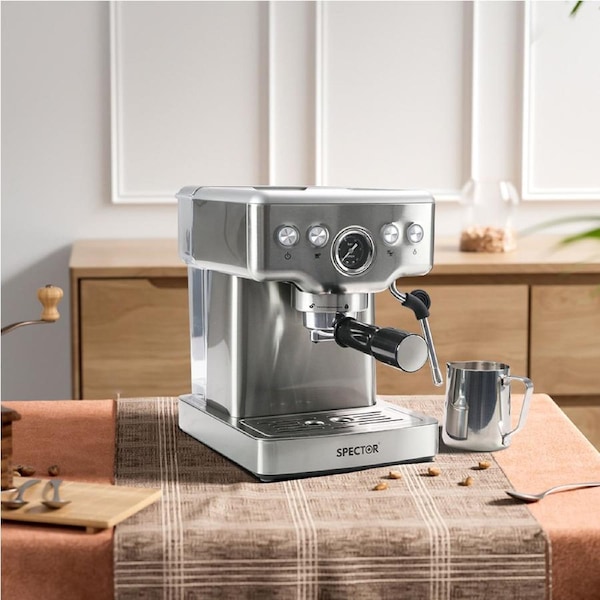 Spector Coffee Machine Espresso 20 Bar Cappuccino Maker Frother LCD Pre-soaking
