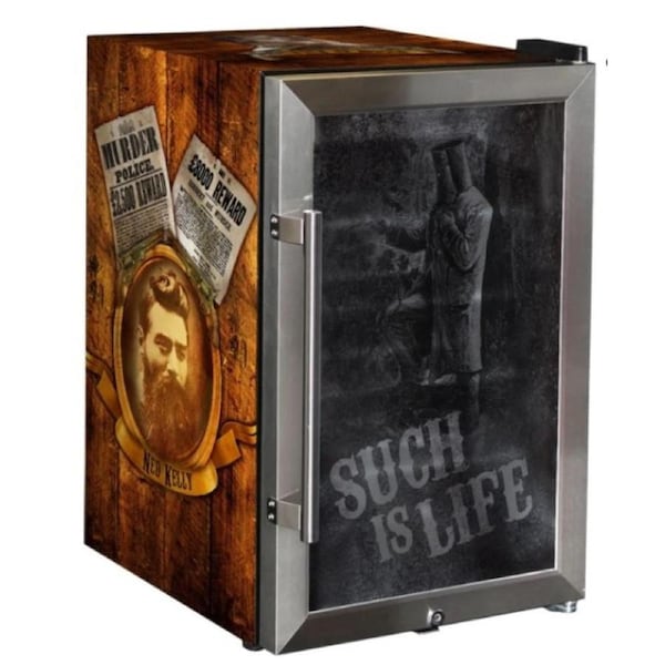 Ned Kelly Designed Glass Door Bar Fridge 70 Litre