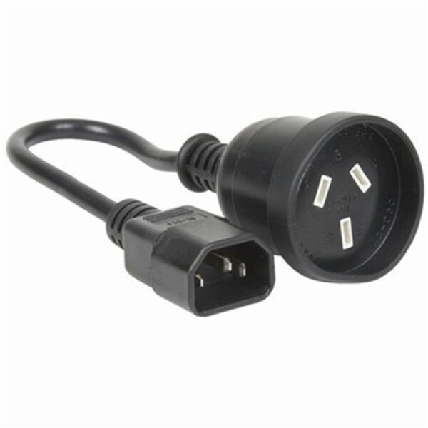 240V IEC Plug to Socket with IEC-C14 Short UPS Lead 150mm