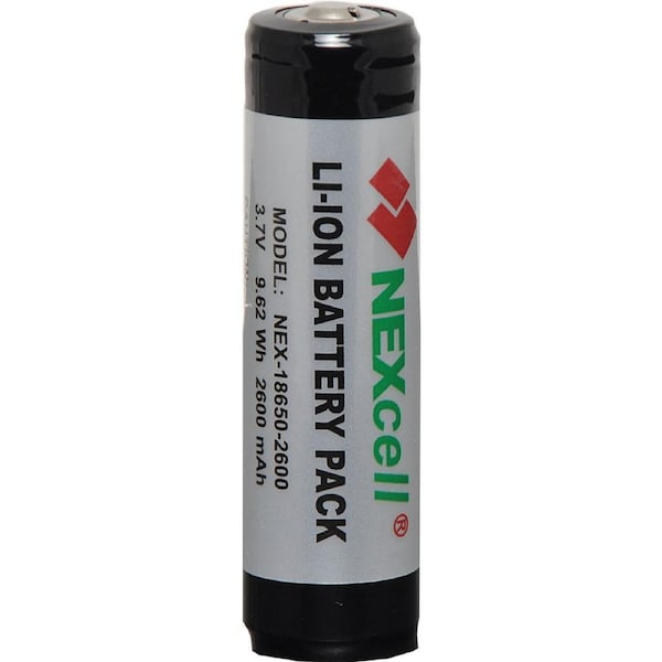 NexCell 3.7V 2600mAh Lithium Ion Rechargeable Battery Protected 18.6mm x 69.9mm