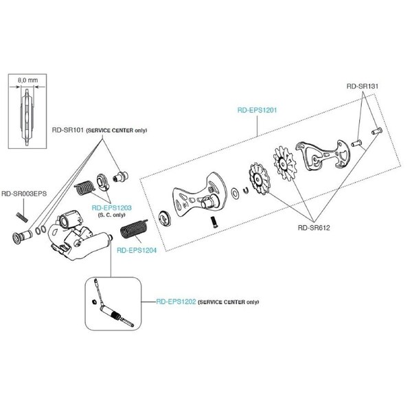Campagnolo Super Record EPS 12 Bush + Spring (SC Only)