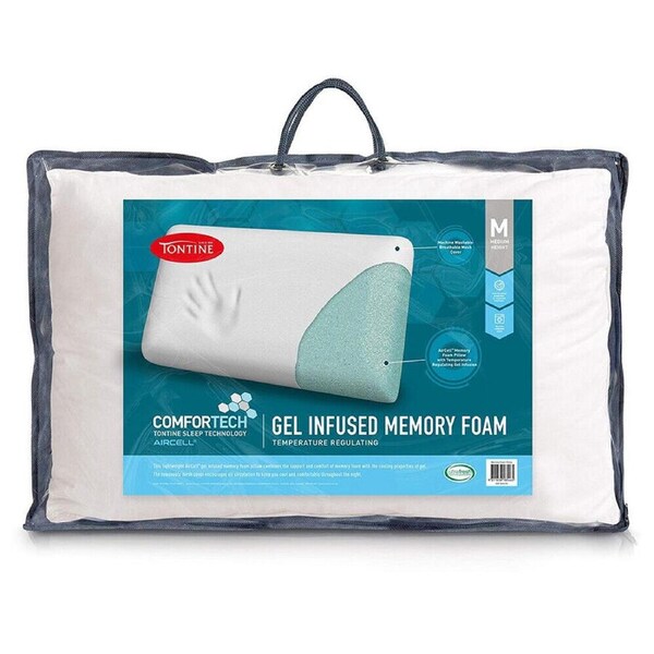 Tontine Comfortech Aircell Gel Infused Memory Foam Medium Pillow