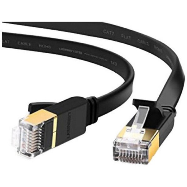 3m CAT 7 Flat Shielded Ethernet Cable - Black