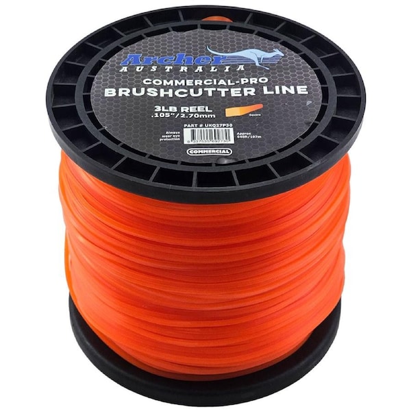 Archer 197m x 2.70mm Square Nylon Brushcutter Line - Commercial Pro - UKQ27P30
