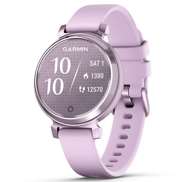 Garmin Lily Sport Smartwatch - Metallic Lilac w Silicone Band