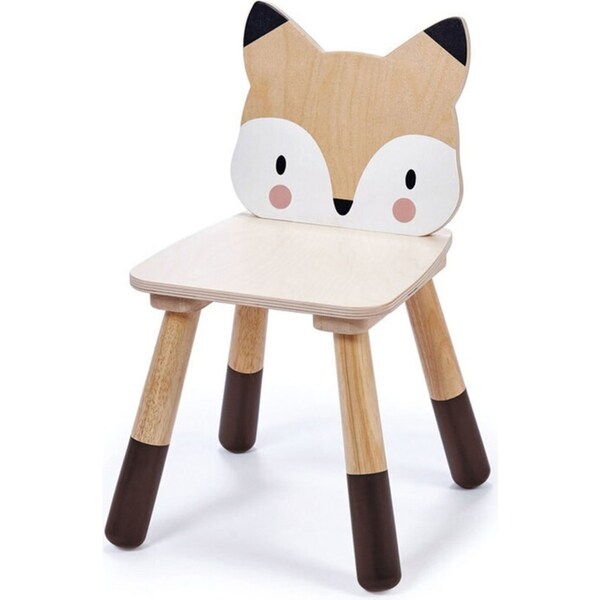 Tender Leaf Toys 48cm Forest Fox Wooden Chair Kids/Children Stool Furniture 3y+