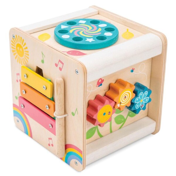 Le Toy Van Petilou Petit Activity Cube Wooden Educational/Musical Toy Kids 2y+