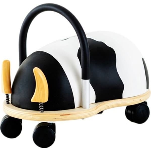 Wheely Bug 38cm Small Cow Wooden Ride On Kids/Children Play Toy 12m+ White/Black