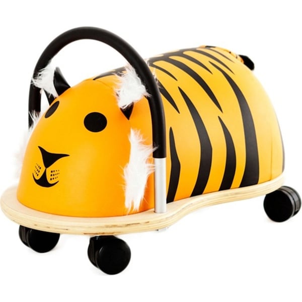 Wheely Bug 38cm Small Tiger Wooden Ride On Kids/Children Indoor Toy 12m+ Yellow