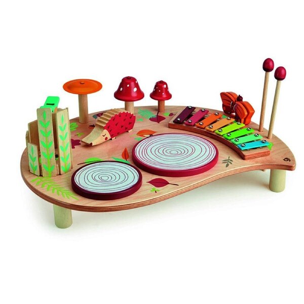 Tender Leaf Toys 50cm Forest Musical Table Wooden Instrument Toy Set Kids 3y+