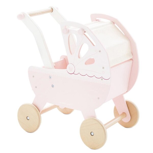 Le Toy Van Honeybake 46cm Sweet Dreams Pram Wooden Toy Pretend Play Kids 3+ Pink