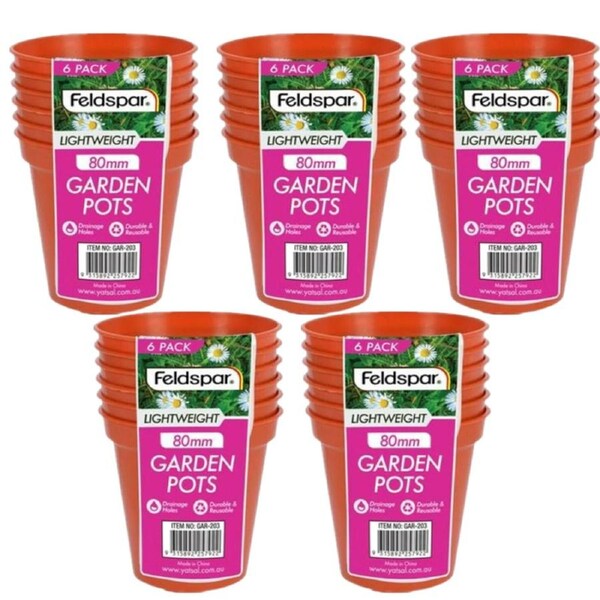 30pcs Plastic Planter Pots 8x7.6cm