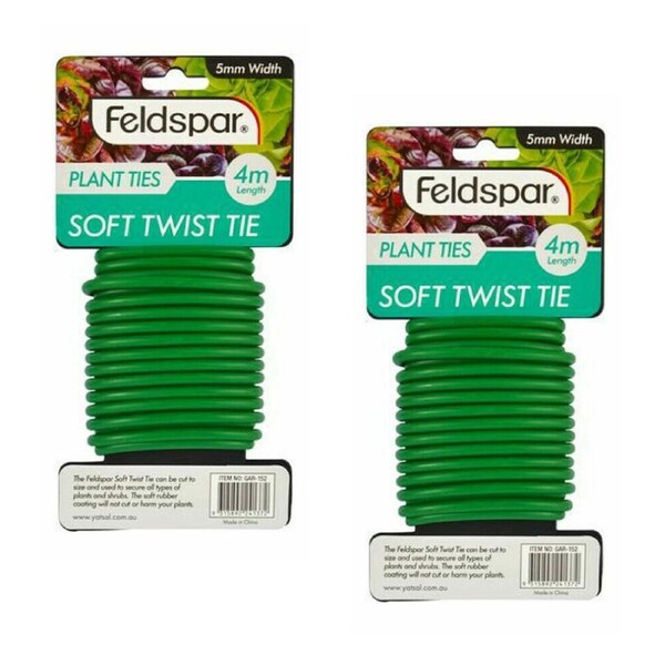 2x Garden Soft Twist Tie-4MT- Green