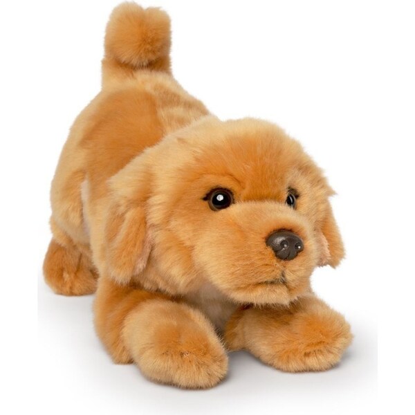 Living Nature 24.5cm Golden Retriever Playful Pup Kids Animal Plush Toy Brown
