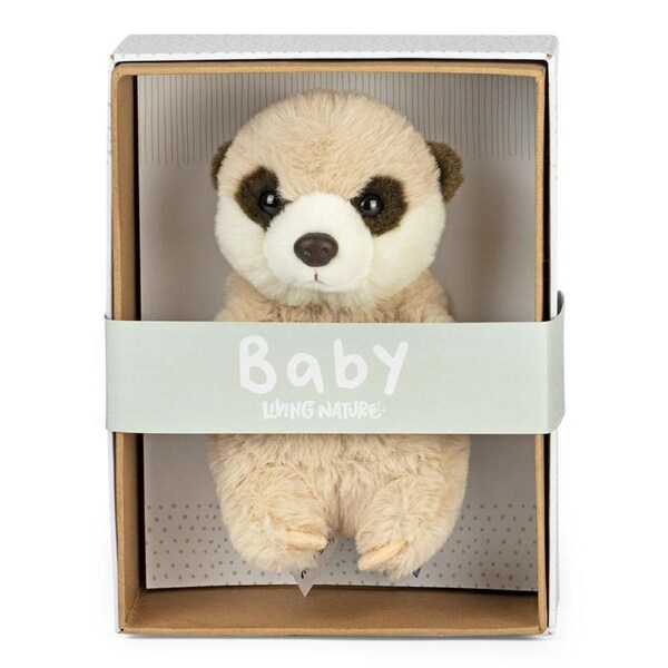 Living Nature 21cm Babies Meerkat Kids/Children Animal Plush Stuffed Toy Brown