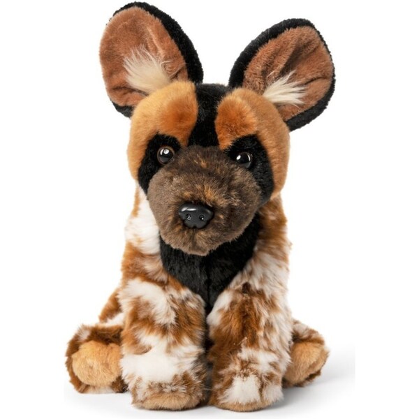 Living Nature 24cm African Wild Dog Stuffed Animal Plush Kids/Children Toy Brown