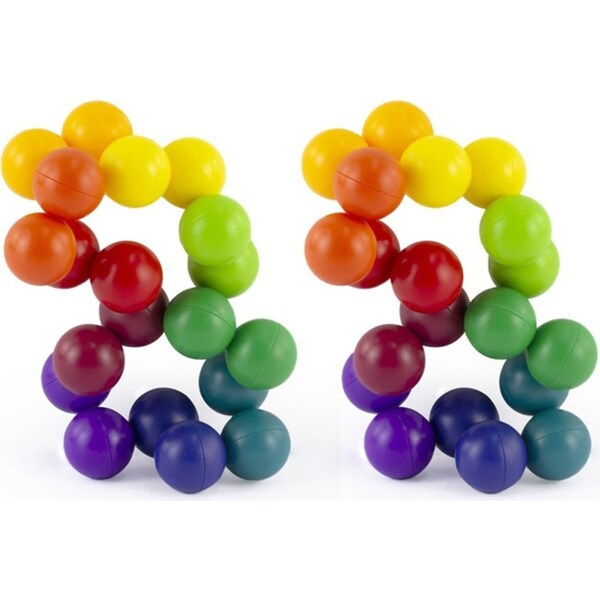 2x Pocket Money Fun 12cm Rainbow Fidget Kids/Children Interactive Sensory Toy 3+