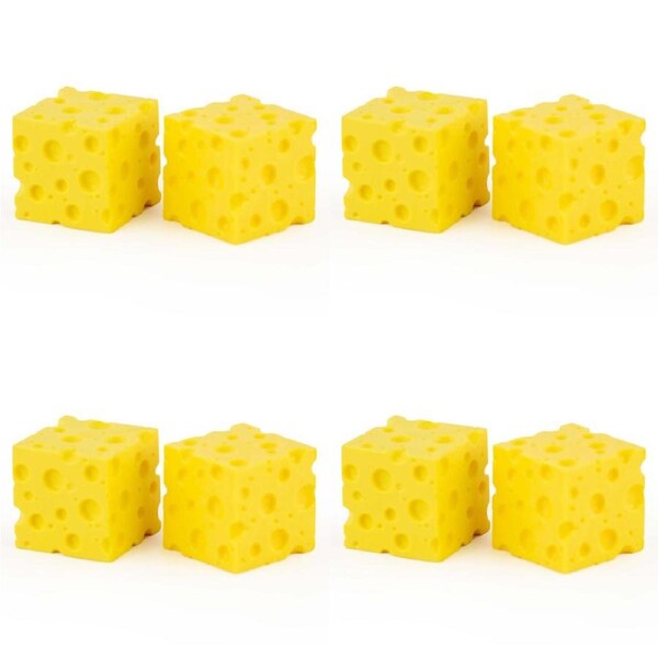 4x Pocket Money Fun 5cm Peek-A-Boo Pop Up Mouse Kids Sensory Squish Toy 3y+ YLLW