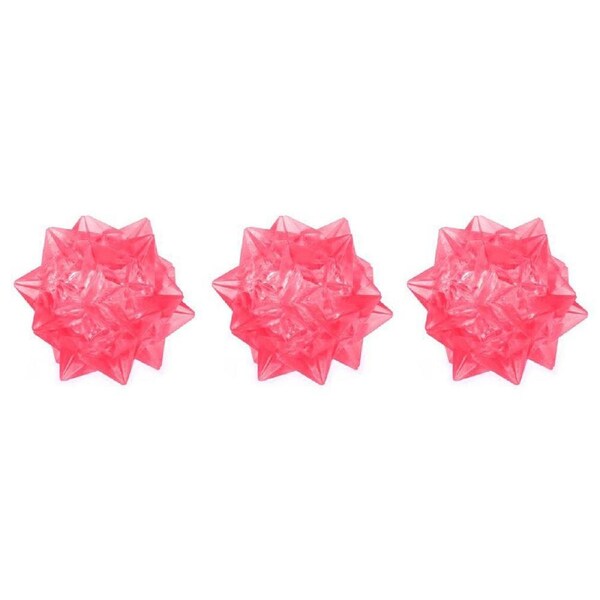 3x Pocket Money Fun 8cm Light Up Bouncy Crystal Ball Kids/Children Toy 3y+ Asst