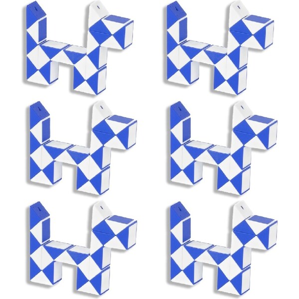 6x Pocket Money Fun 12cm Fidget Snake Kids/Children Sensory Play Toy Assort 3y+