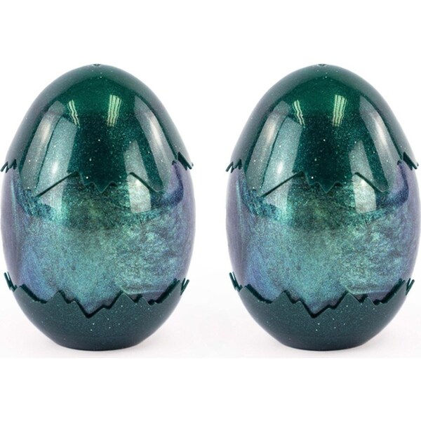 2x Pocket Money Fun 12.5cm Giant Dino Glitter Slime Egg Kids Sensory Toy 3y+ GRN