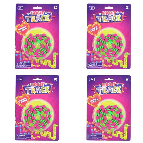 4x Pocket Money Fun Fidget Track Kids/Children Sensory Tactile Twist Play Toy 3+