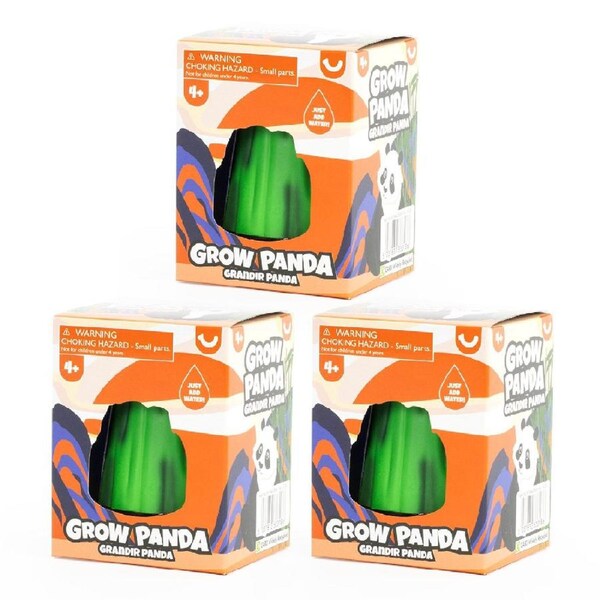 3x Pocket Money Fun Grow-A-Panda Kids Interactive Science Educational Toy 4y+
