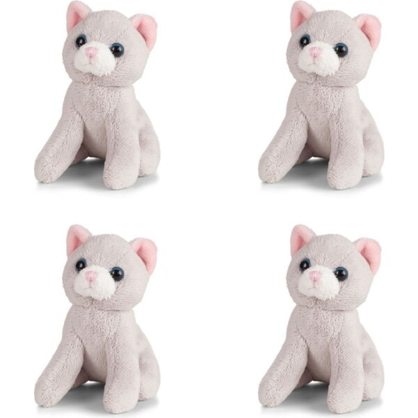 4x Living Nature Mini Buddies 10cm Kitten Animal Plush Kids/Children Toy Asst 0+