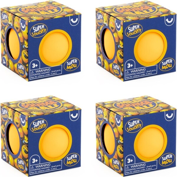 4x Pocket Money Fun Emoji Squeeze Ball Kids/Children Interactive Sensory Toy 3+